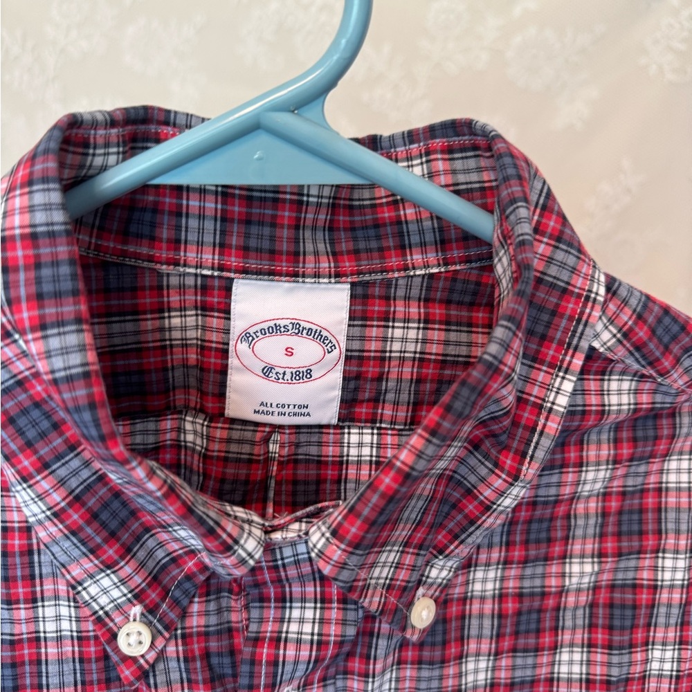 Brooks Brothers Red Plaid Men's Button Down
